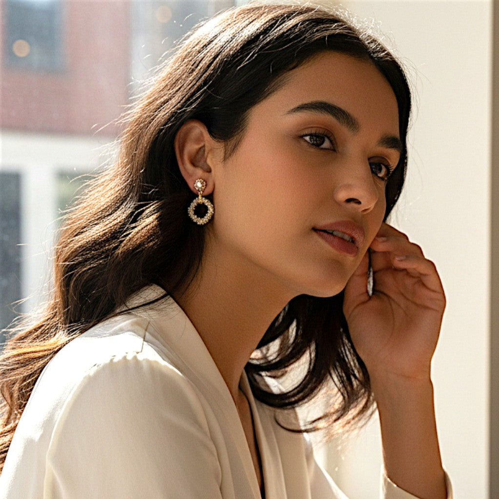 Golden Bead Earrings