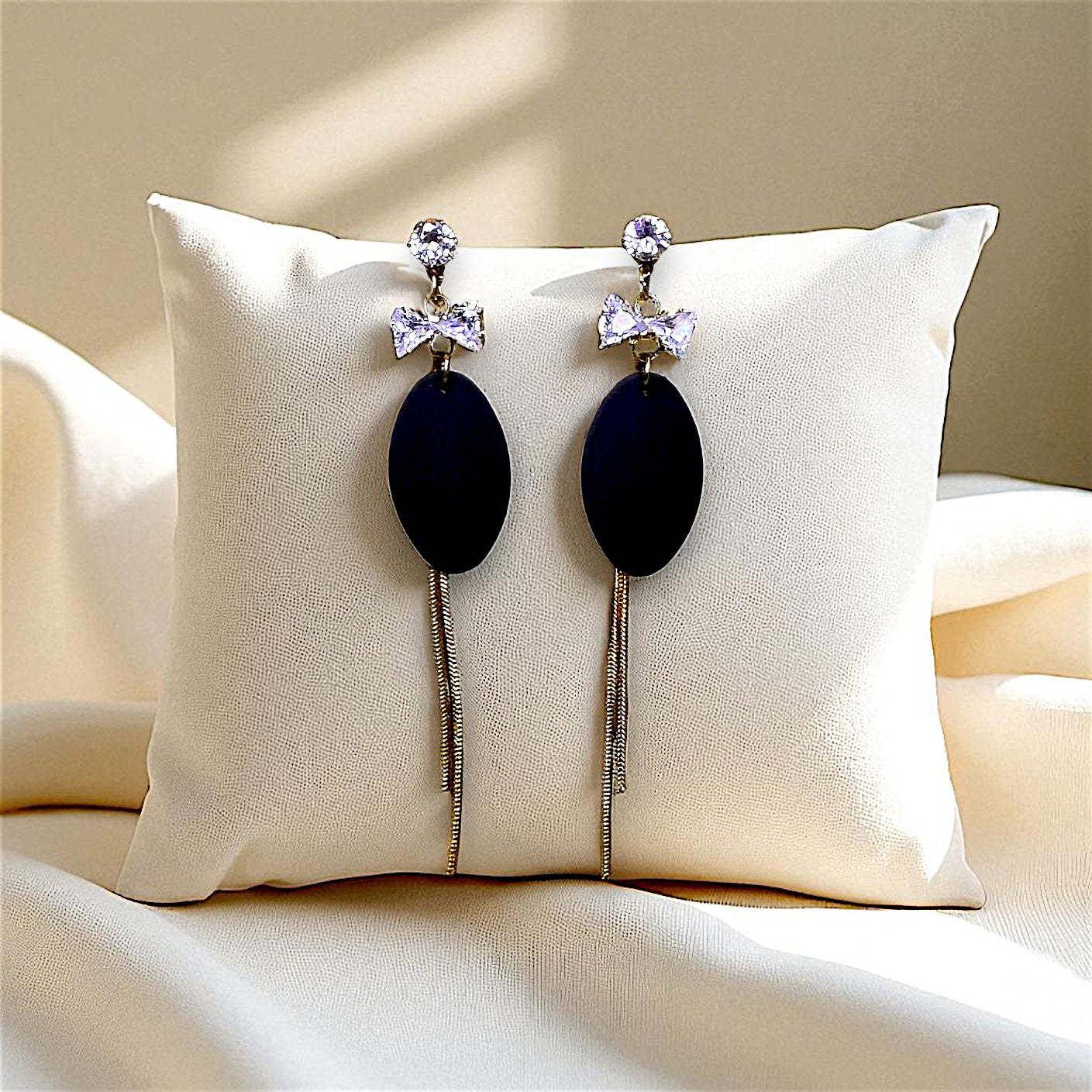 Casual Black & Chain Earrings Oval Earrings Ear Rings Earrings party Trincket Jewellry Jewelry Jewellery