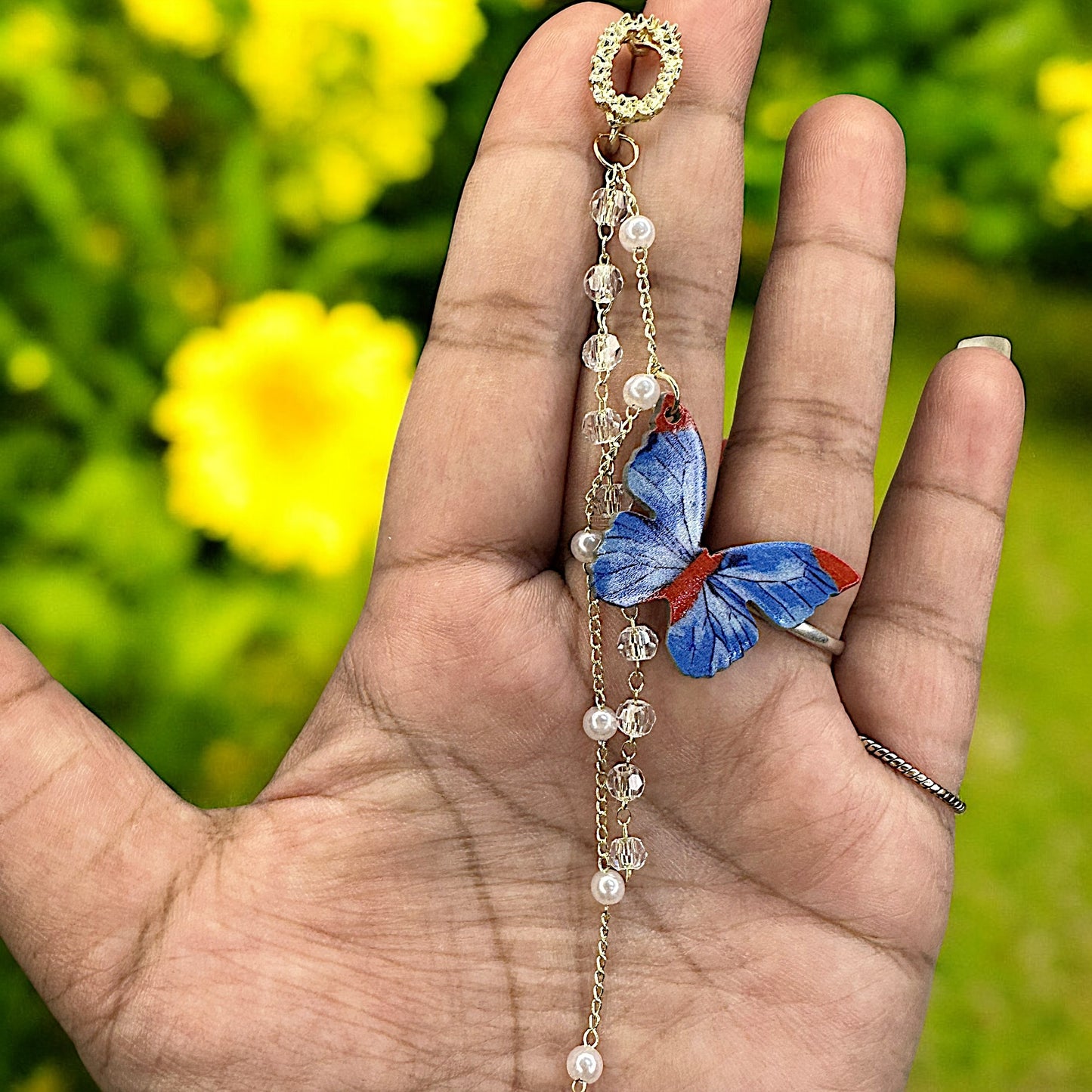 Long Butterfly Danglers Earrings bead casuals Ear Rings Earrings ethnic party Trincket Jewellry Jewelry Jewellery