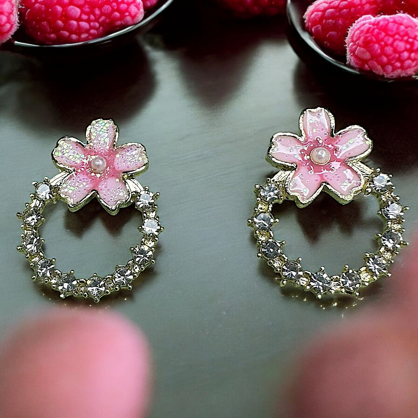 Ringed Flower Studs Earrings casuals Ear Rings Earrings office party Trincket Jewellry Jewelry Jewellery