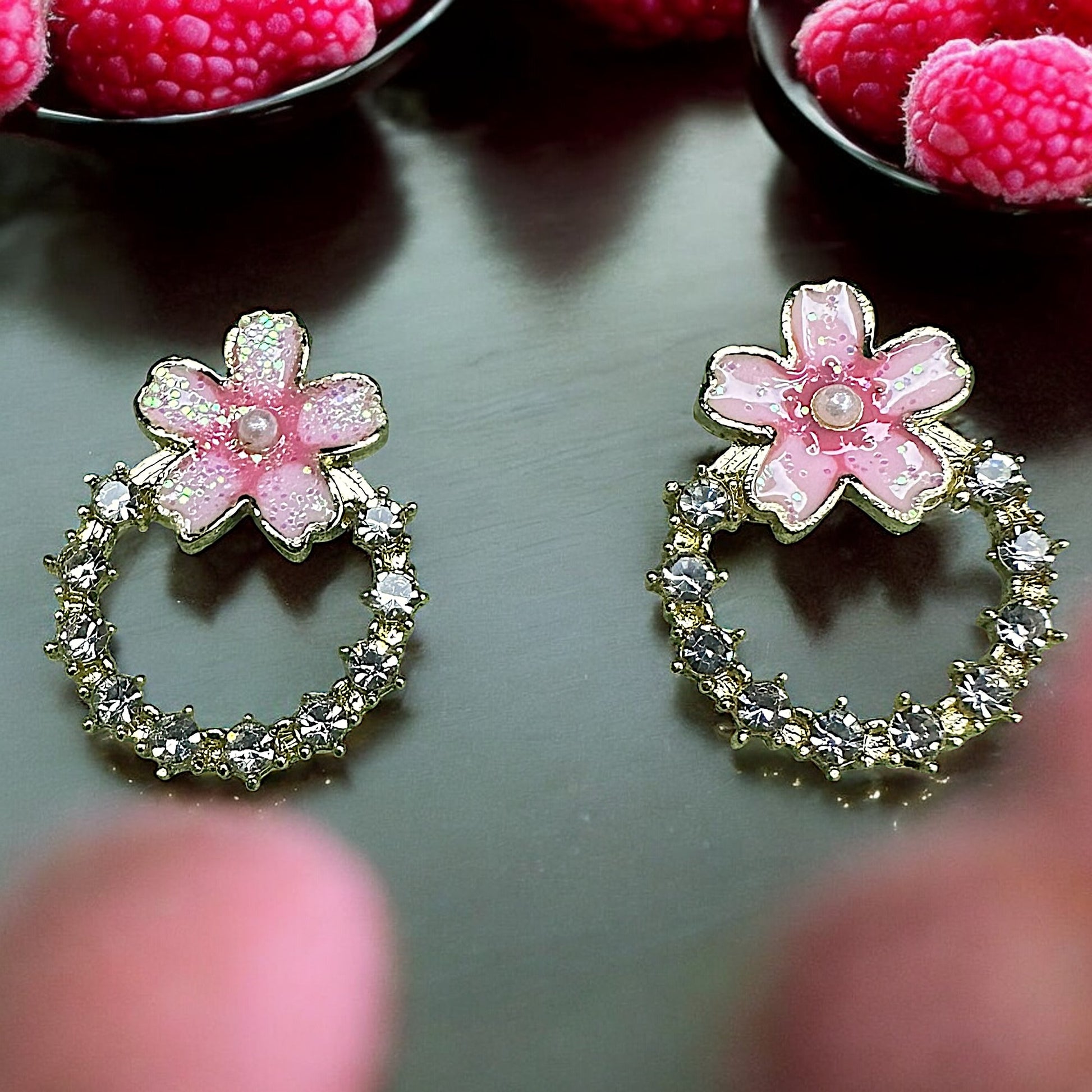 Ringed Flower Studs Earrings casuals Ear Rings Earrings office party Trincket Jewellry Jewelry Jewellery
