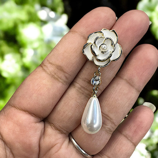 Rosy Pearl Drop Earrings Earrings bead casuals Ear Rings Earrings ethnic office party Trincket Jewellry Jewelry Jewellery