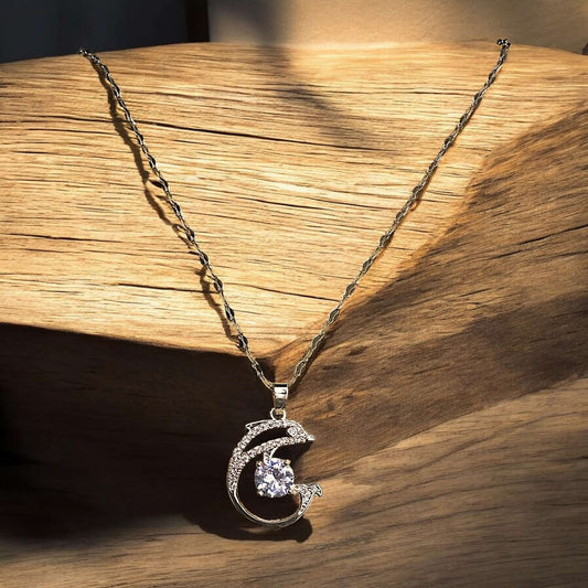 Fishy Stone Pendant Necklace Necklace casuals Necklace office party Trincket Jewellry Jewelry Jewellery