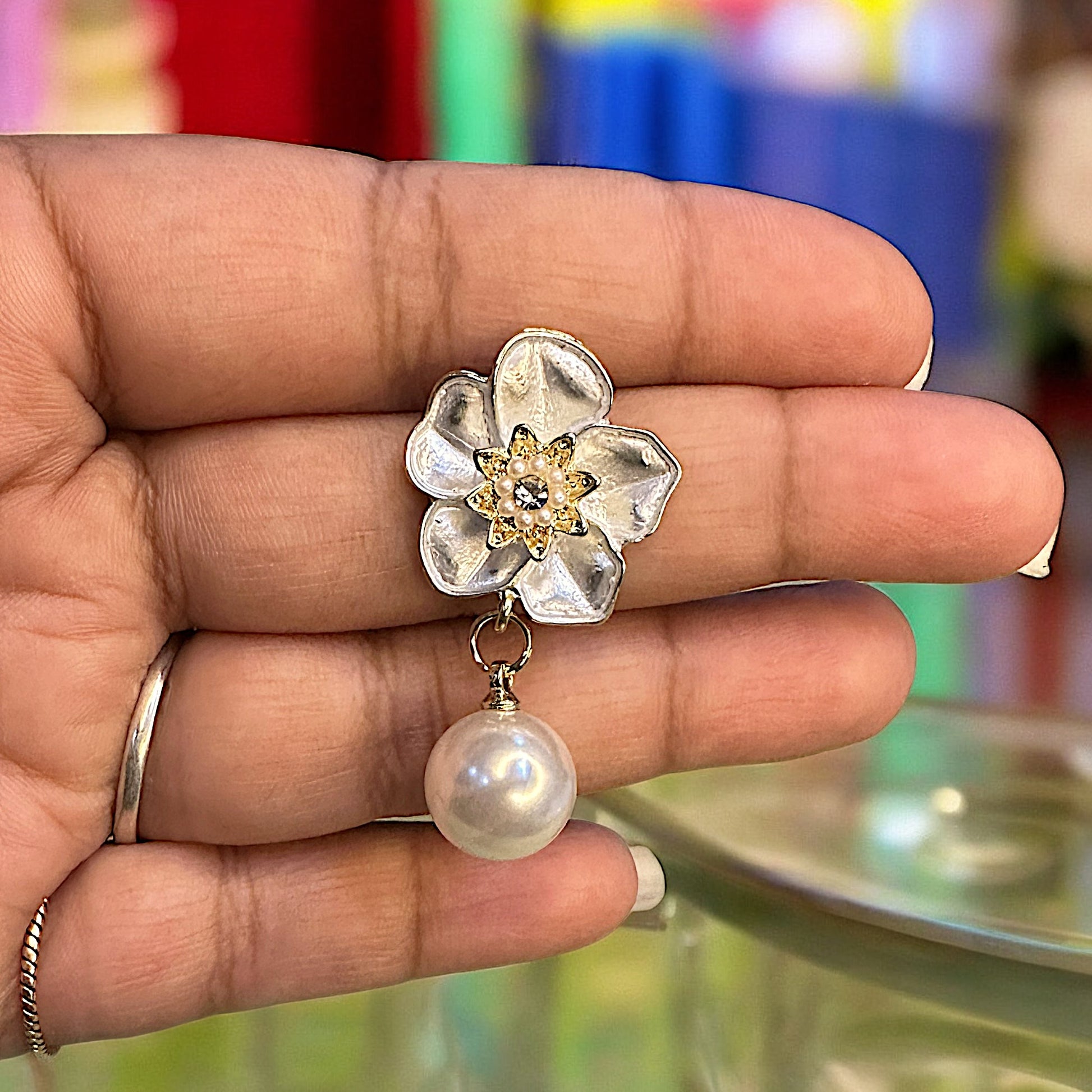 Bea-D-Flower Studs Earrings bead Ear Rings Earrings ethnic party Trincket Jewellry Jewelry Jewellery