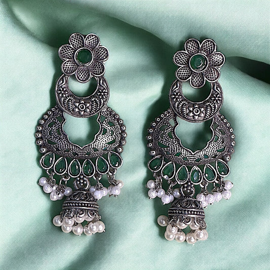 Broad Drop Jhumki Dangle Earrings bead Ear Rings Earrings ethnic party Trincket Jewellry Jewelry Jewellery