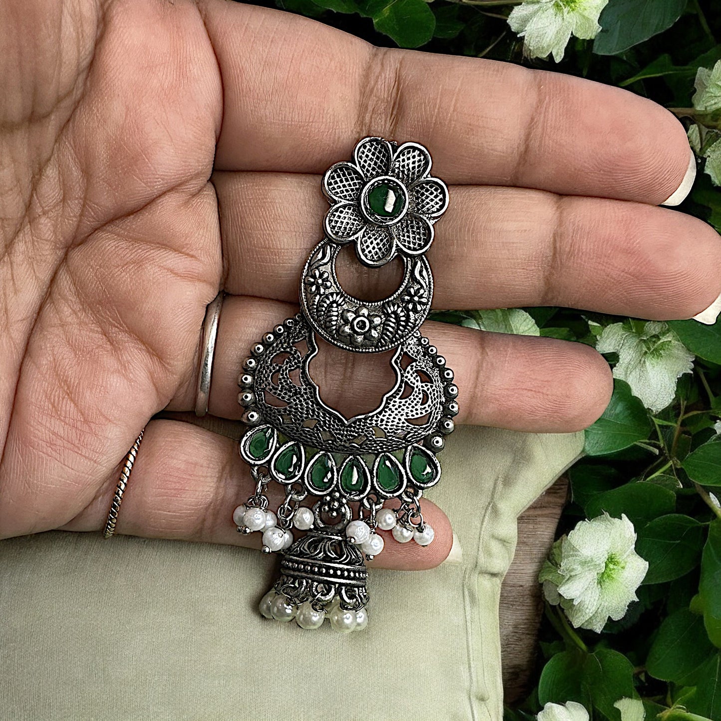 Broad Drop Jhumki Dangle Earrings bead Ear Rings Earrings ethnic party Trincket Jewellry Jewelry Jewellery