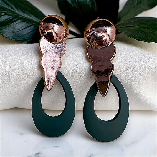 Matte Finish Drop Earrings Green Earrings Ear Rings Earrings party Trincket Jewellry Jewelry Jewellery