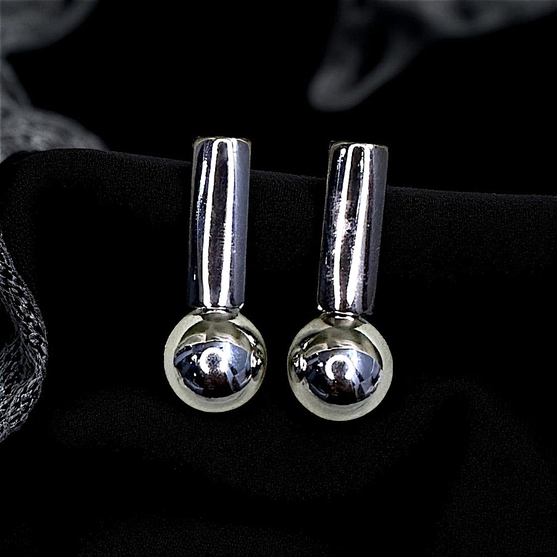 Casual Round Ball Earrings - Perfect Daily Accessory Silver Earrings bead Ear Rings Earrings party Trincket Jewellry Jewelry Jewellery