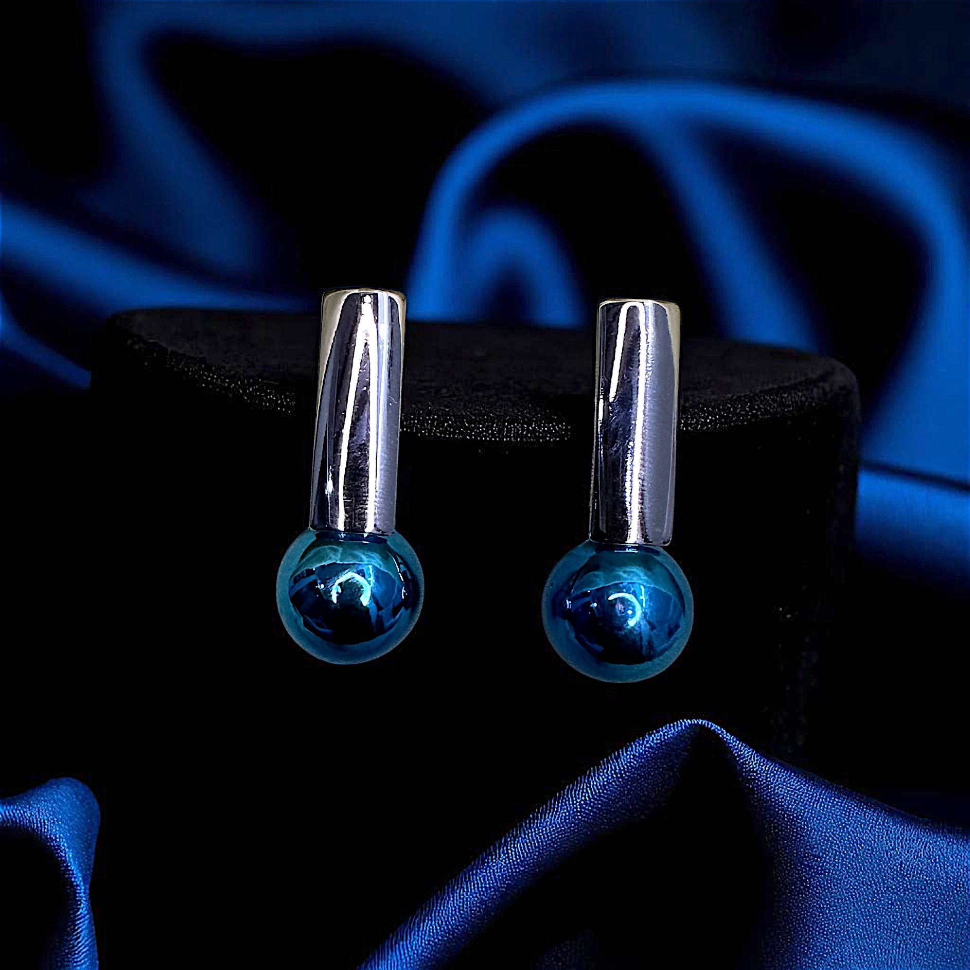 Casual Round Ball Earrings - Perfect Daily Accessory Light Blue Earrings bead Ear Rings Earrings party Trincket Jewellry Jewelry Jewellery