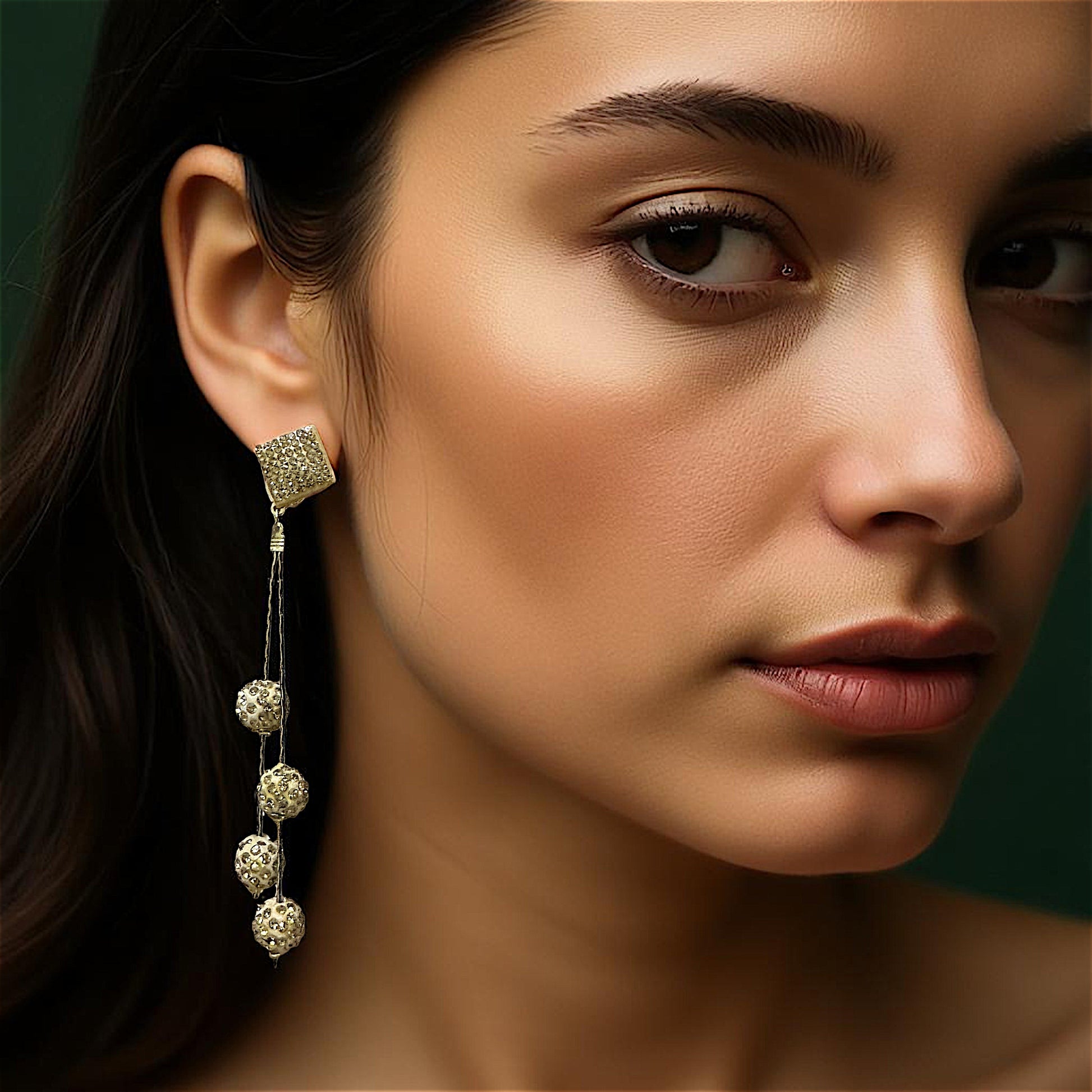 Just too Glamorous Shimmery Earrings Earrings bead Ear Rings Earrings party Trincket Jewellry Jewelry Jewellery