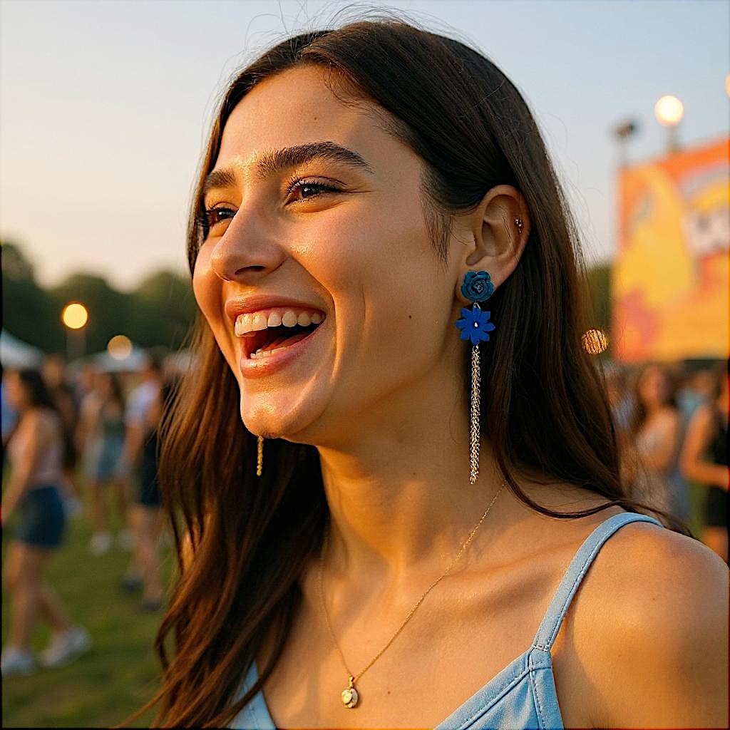 Bloom in Style: Double Flower Earrings for Daily Chic Earrings casuals Ear Rings Earrings office party Trincket Jewellry Jewelry Jewellery