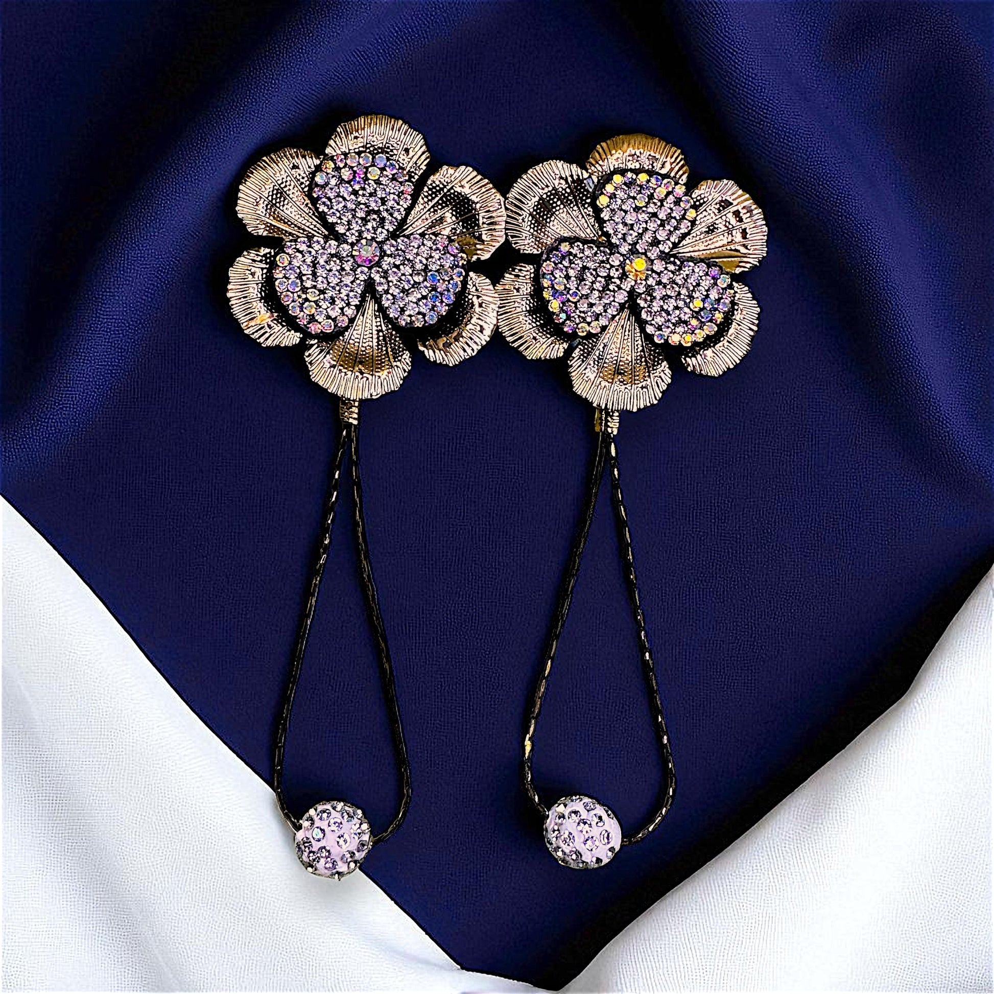 Shimmery Stone Studded Earrings White Earrings bead Ear Rings Earrings party Trincket Jewellry Jewelry Jewellery