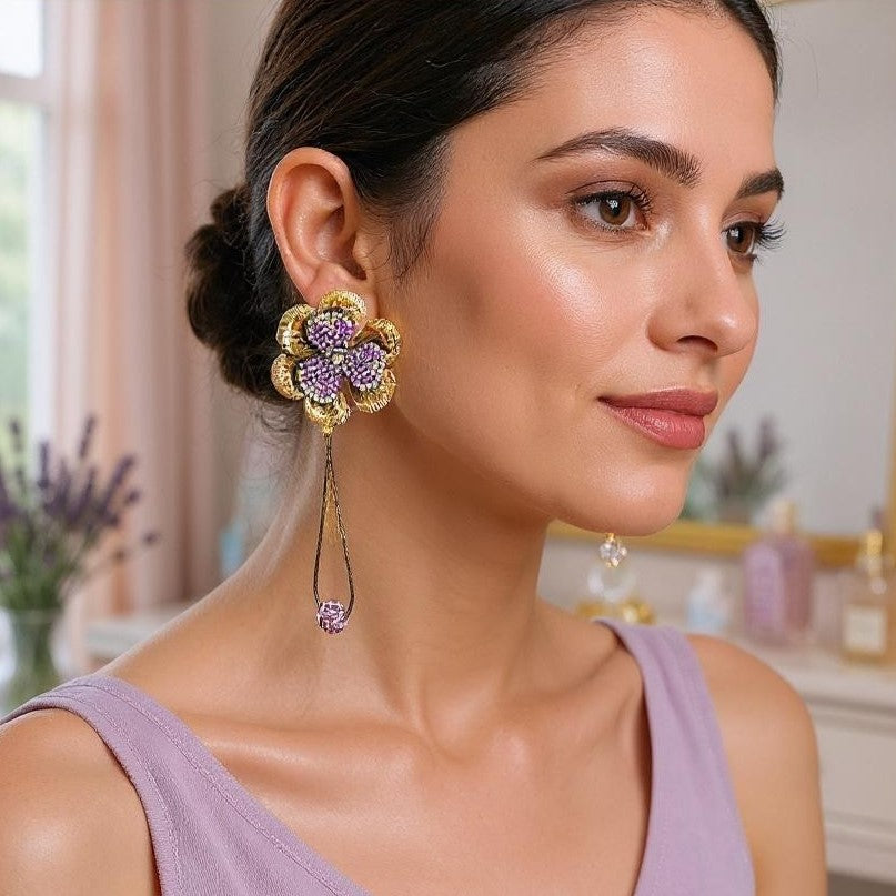 Shimmery Stone Studded Earrings Earrings bead Ear Rings Earrings party Trincket Jewellry Jewelry Jewellery