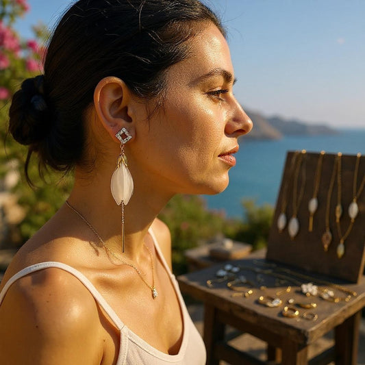 American Diamond Petal Earrings Earrings AD Ear Rings Earrings party Trincket Jewellry Jewelry Jewellery