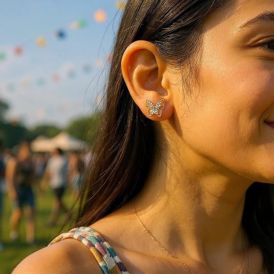 Korean Butterfly Clip On Earrings Earrings Ear Rings Earrings party Trincket Jewellry Jewelry Jewellery