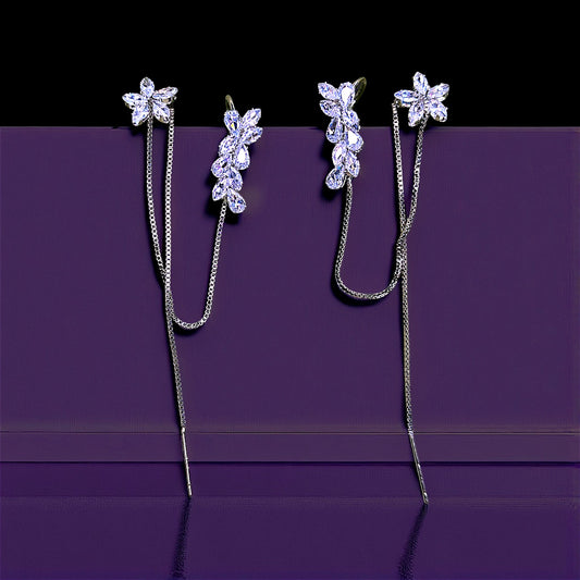 Needle & Thread Clip On Earrings - Perfect Party Sparkle Earrings AD Ear Rings Earrings ethnic party Trincket Jewellry Jewelry Jewellery