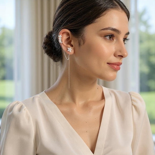 Needle & Thread Clip On Earrings - Perfect Party Sparkle Earrings AD Ear Rings Earrings ethnic party Trincket Jewellry Jewelry Jewellery