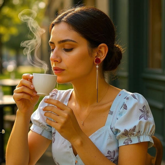 Rose & Thread Earrings Earrings bead casuals Ear Rings Earrings office party Trincket Jewellry Jewelry Jewellery