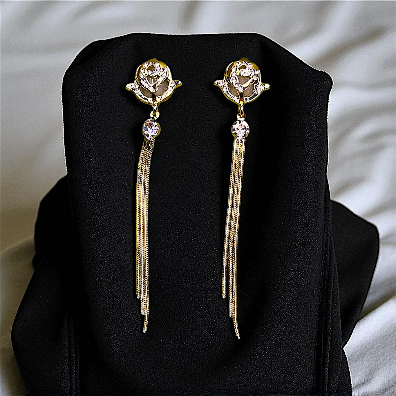 Rose Bud Golden Earrings Gold Earrings Ear Rings Earrings party Trincket Jewellry Jewelry Jewellery