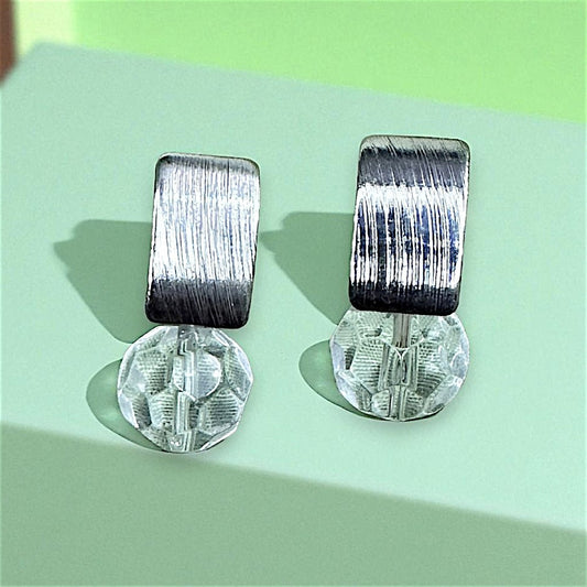 Glass Bead Casual Earrings Silver Earrings bead casuals Ear Rings Earrings ethnic office party Trincket Jewellry Jewelry Jewellery