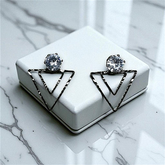 Triangle Shaped Casual Earrings Black Earrings casuals Ear Rings Earrings office party Trincket Jewellry Jewelry Jewellery