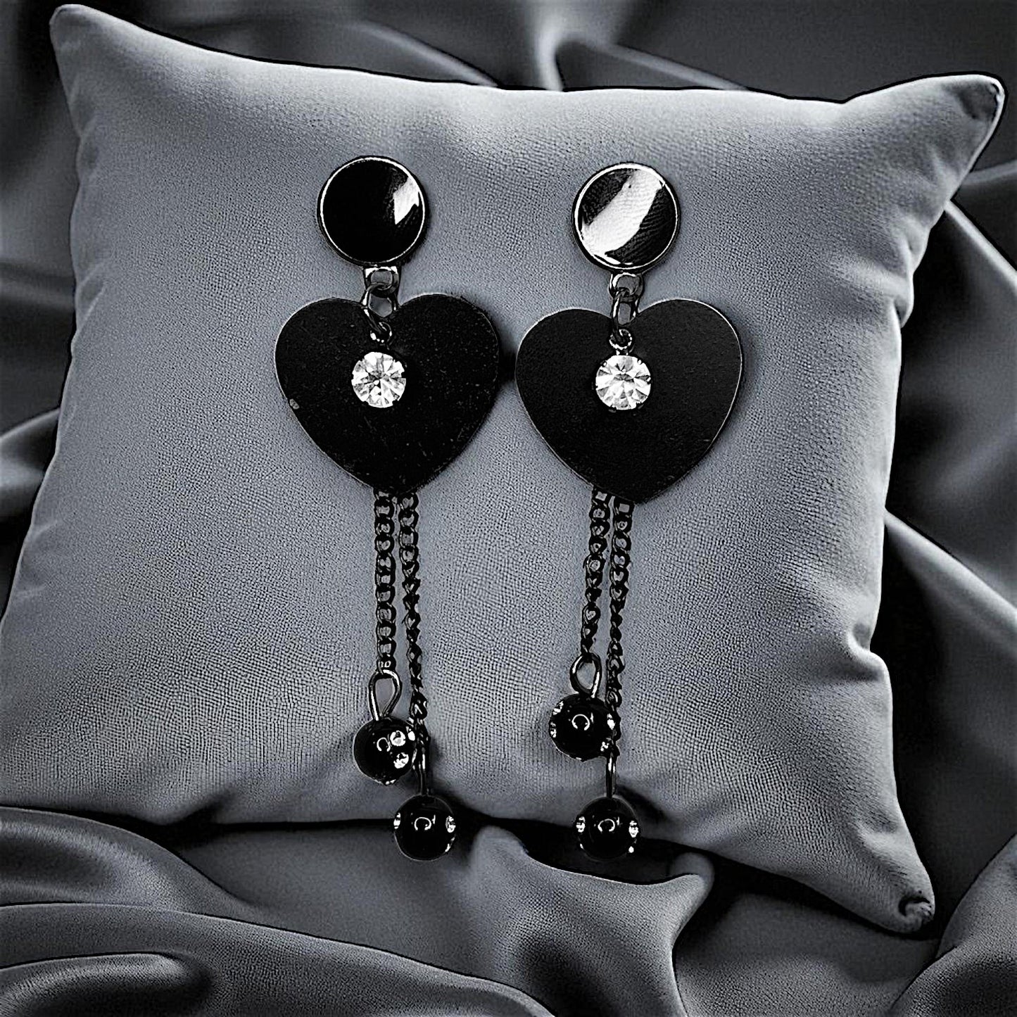Casual Black Earrings Heart Earrings bead casuals Ear Rings Earrings party Trincket Jewellry Jewelry Jewellery
