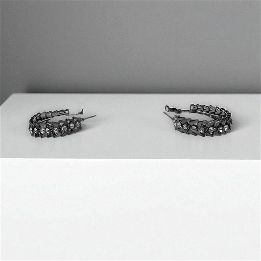 Chain style Silver Hoops Earrings casuals Ear Rings Earrings ethnic office party Trincket Jewellry Jewelry Jewellery