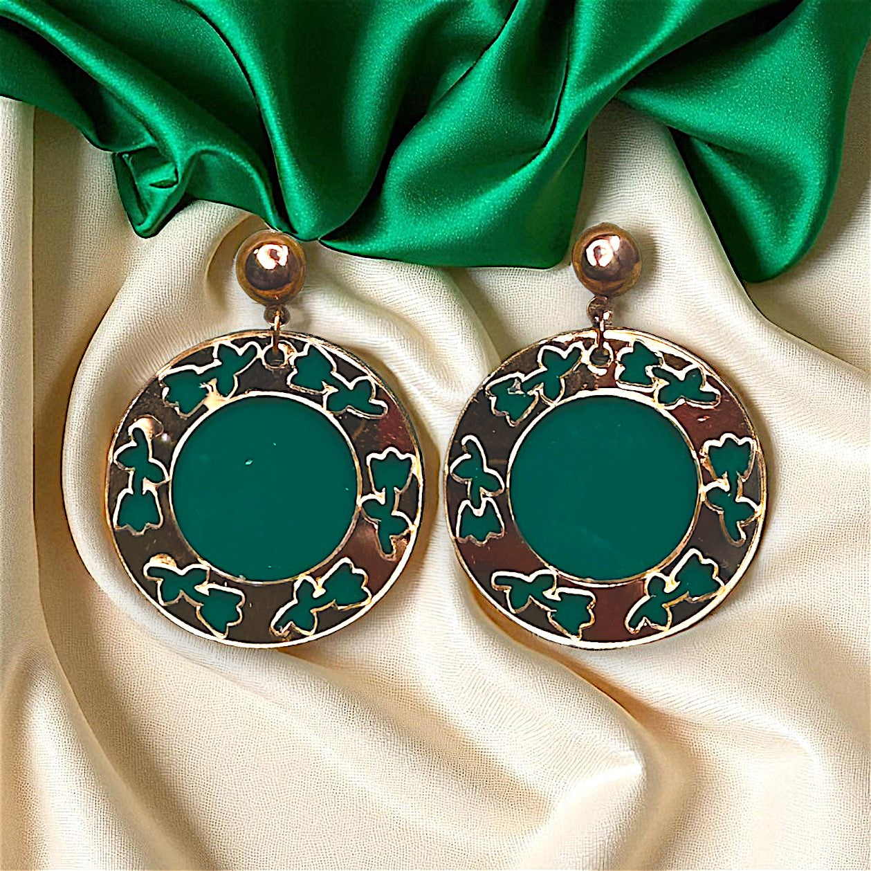Shine Bright in Round Golden Earrings | Casual Chic