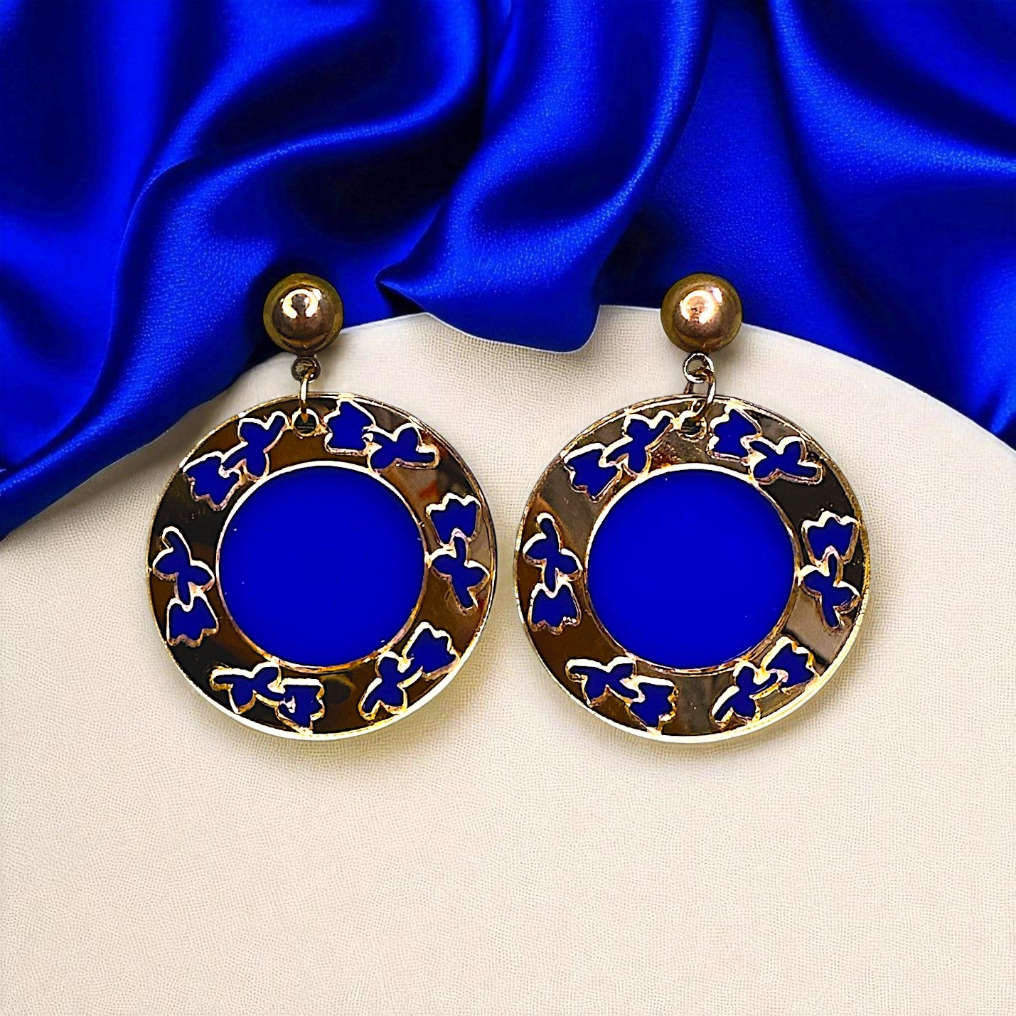 Shine Bright in Round Golden Earrings | Casual Chic
