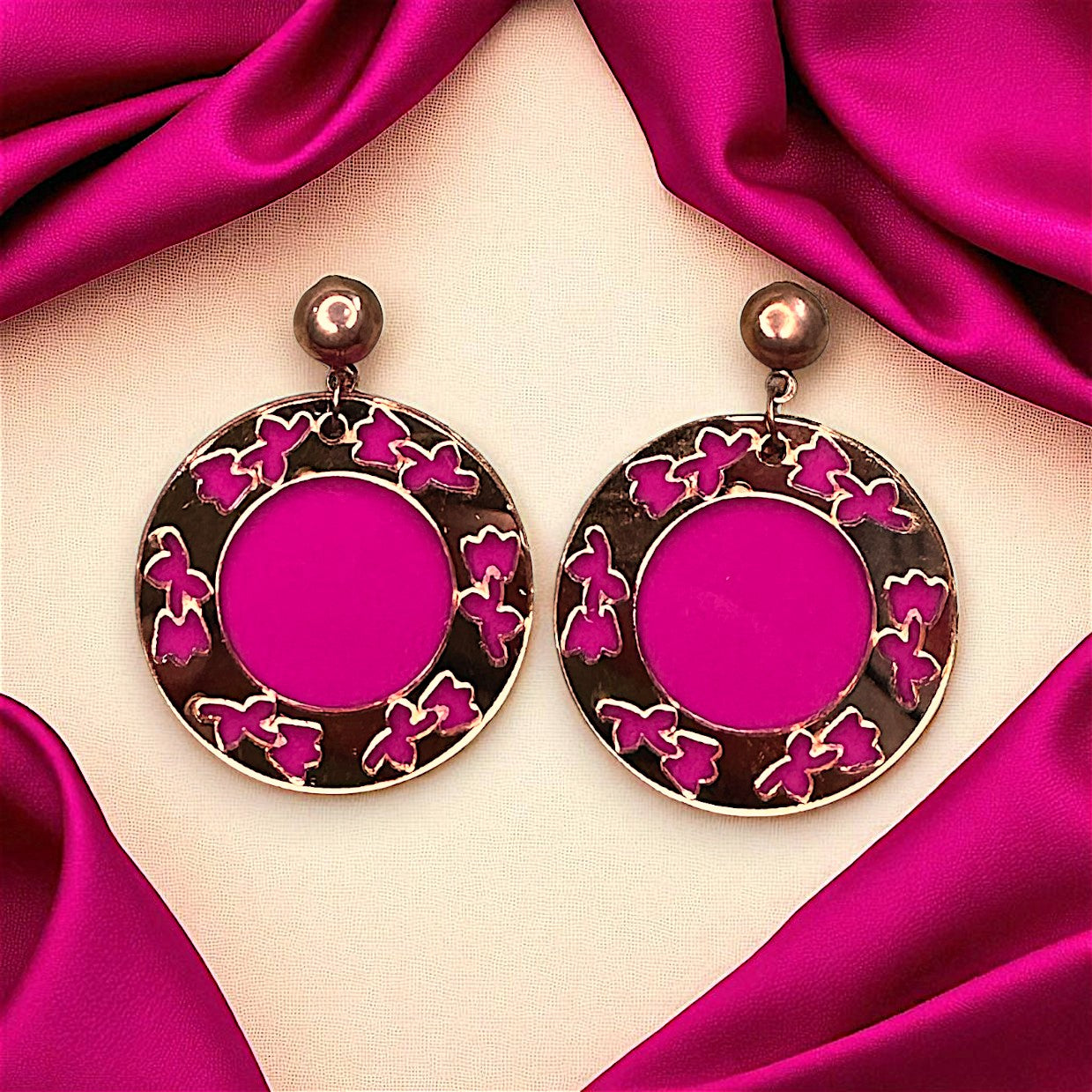 Shine Bright in Round Golden Earrings | Casual Chic