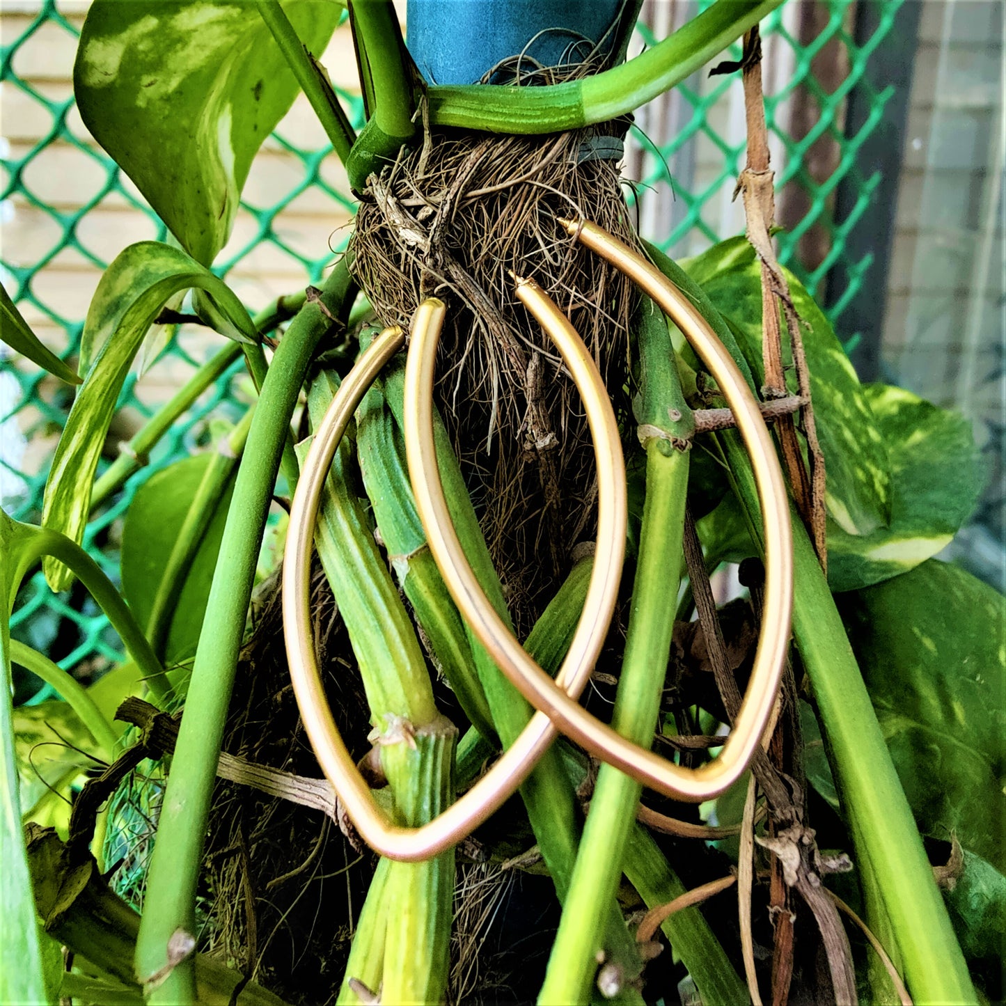 Golden Hoops Leaf Earrings antitarnish casuals Ear Rings Earrings party Trincket Jewellry Jewelry Jewellery