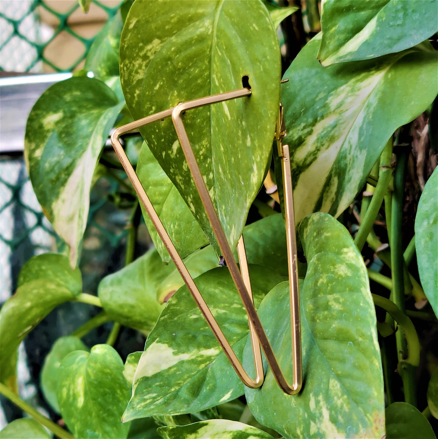 Golden Hoops Inverted Triangle Earrings antitarnish casuals Ear Rings Earrings party Trincket Jewellry Jewelry Jewellery