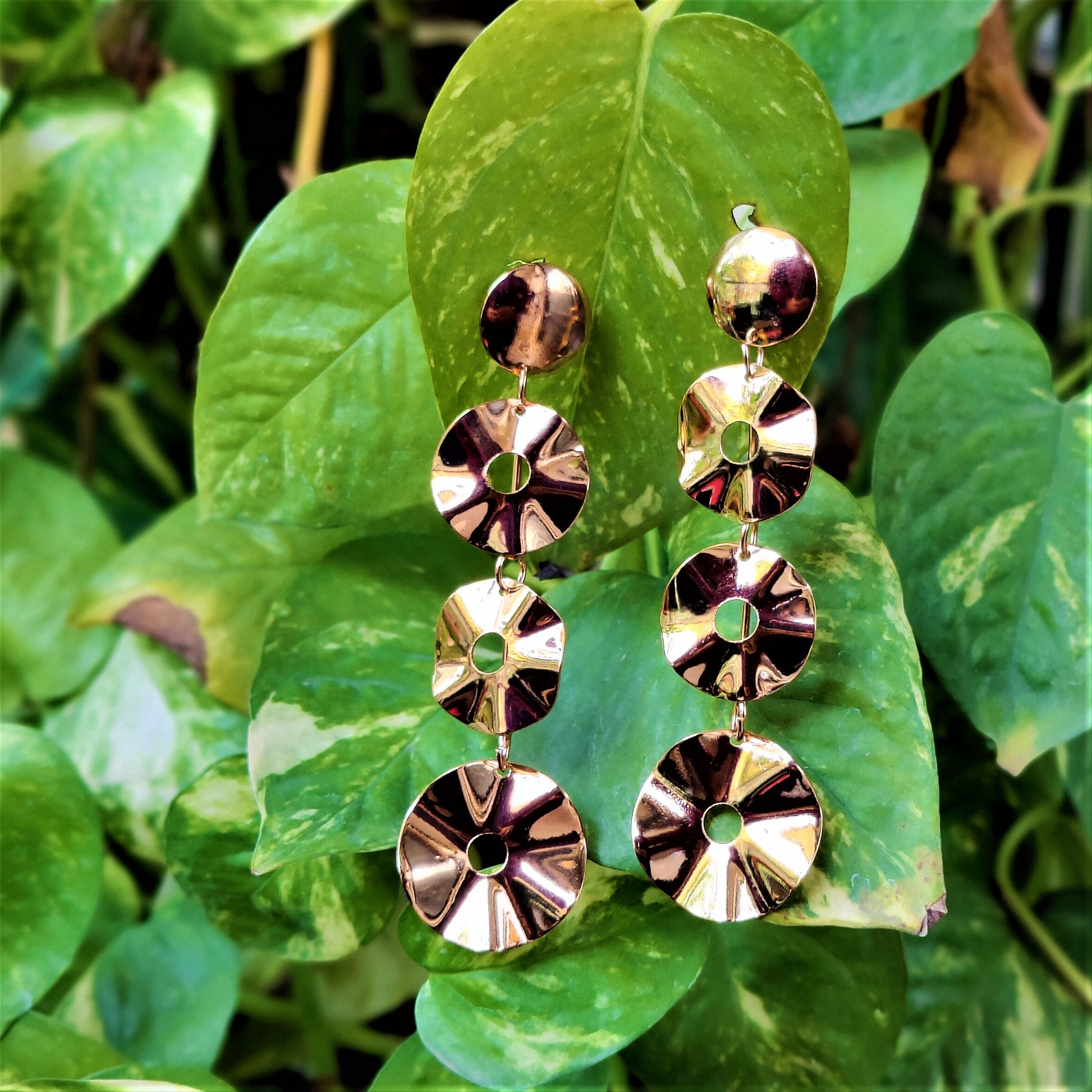 Three Layer Earrings Disk Earrings antitarnish Ear Rings Earrings party Trincket Jewellry Jewelry Jewellery