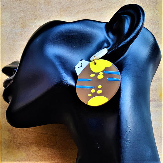 Round Plastic Funky Earrings Earrings casuals Ear Rings Earrings Trincket Jewellry Jewelry Jewellery