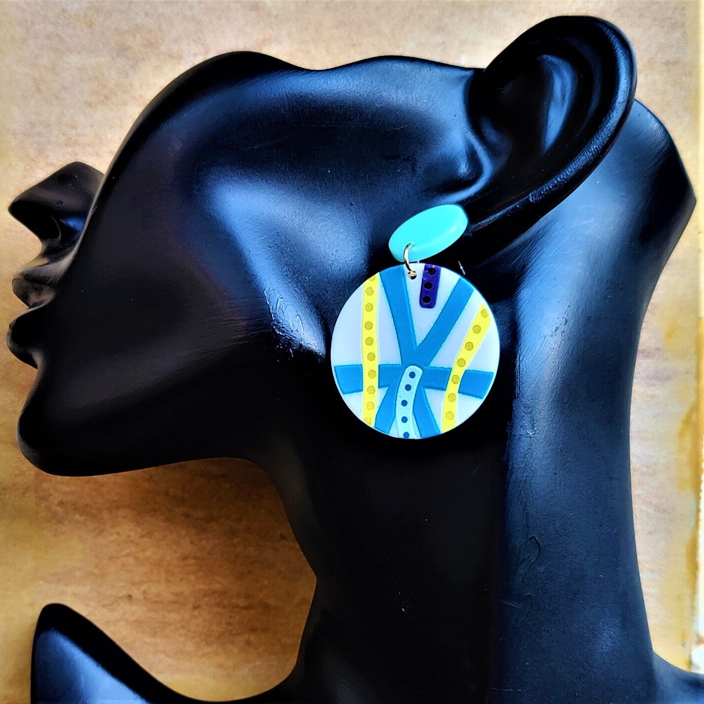 Round Plastic Funky Earrings Earrings casuals Ear Rings Earrings Trincket Jewellry Jewelry Jewellery