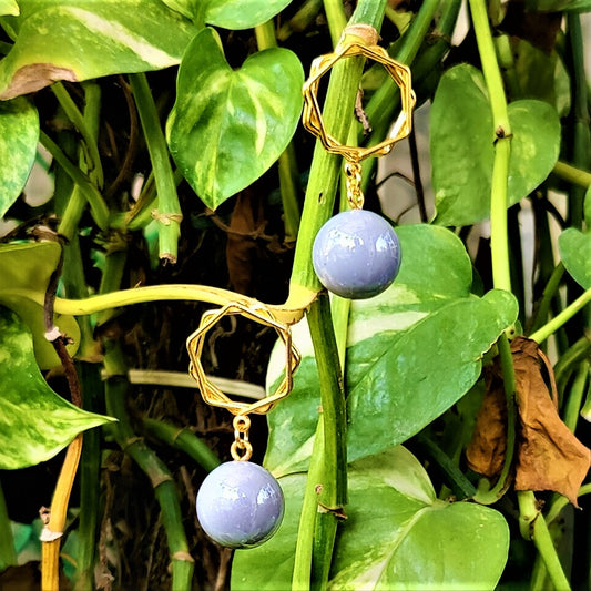 Big Bead Casual Earrings Grey Earrings bead casuals Ear Rings Earrings office Trincket Jewellry Jewelry Jewellery