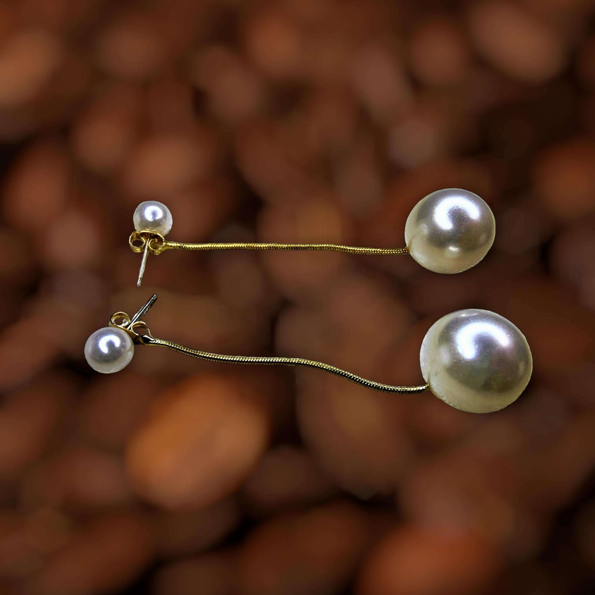 Pearl Bead and Chain Earrings Earrings bead casuals Ear Rings Earrings ethnic office party Trincket Jewellry Jewelry Jewellery