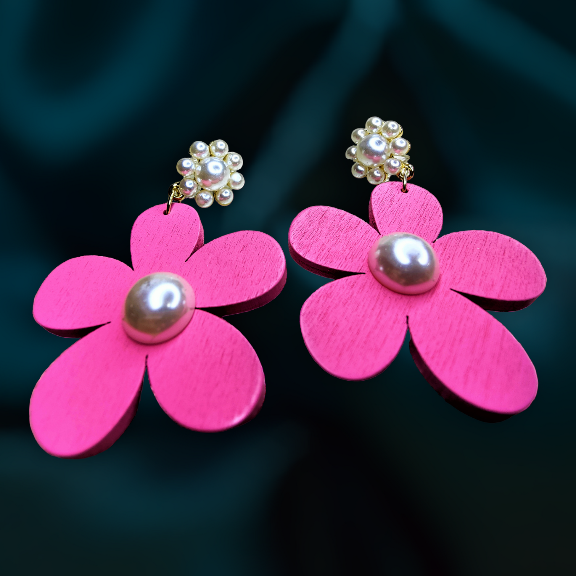 Big Flower Earrings Earrings bead casuals Ear Rings Earrings ethnic office party Trincket Jewellry Jewelry Jewellery
