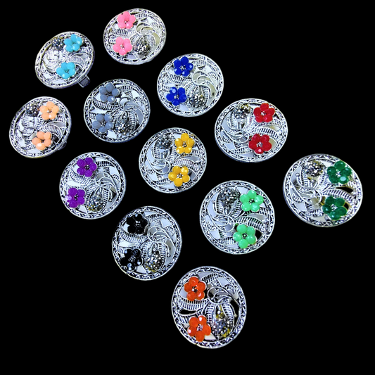 Twin Flower Finger Ring: Bloom Your Style Today Ring casuals ethnic office party Ring Trincket Jewellry Jewelry Jewellery