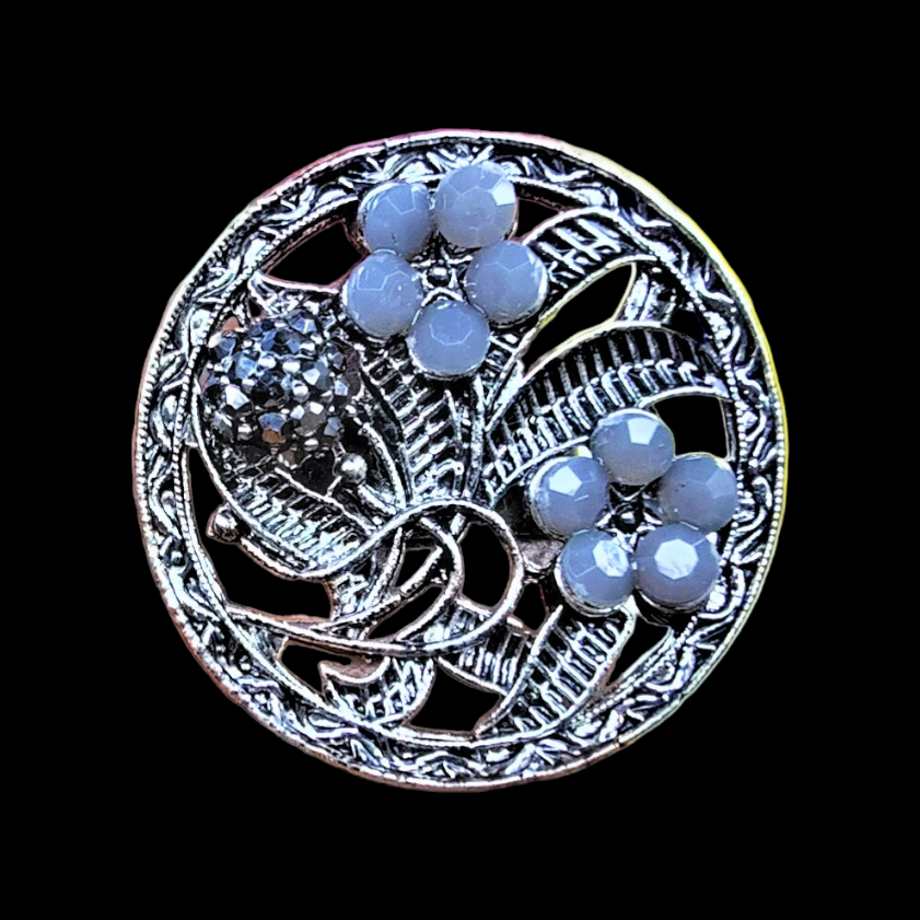 Twin Flower Finger Ring: Bloom Your Style Today Grey Ring casuals ethnic office party Ring Trincket Jewellry Jewelry Jewellery