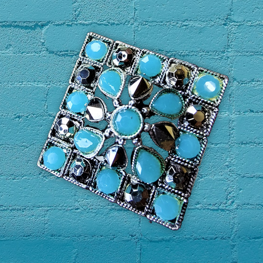 Unique Oxidized Rings | Adjustable & Stylish Diamond Light Blue Ring casuals ethnic office party Ring Trincket Jewellry Jewelry Jewellery