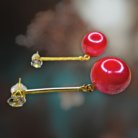 Metallic Bead Danglers Earrings bead casuals Ear Rings Earrings office party Trincket Jewellry Jewelry Jewellery