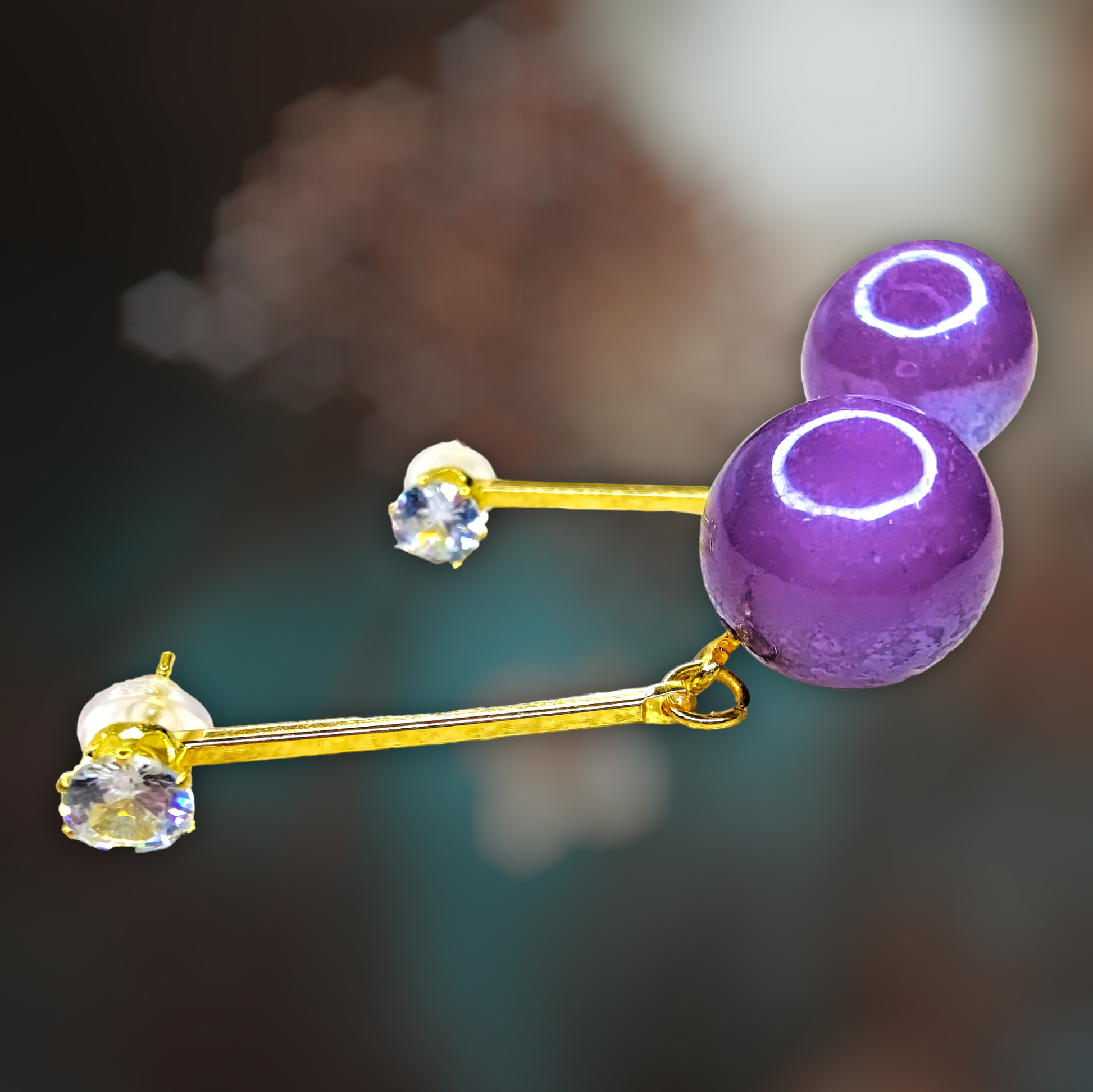 Metallic Bead Danglers Earrings bead casuals Ear Rings Earrings office party Trincket Jewellry Jewelry Jewellery