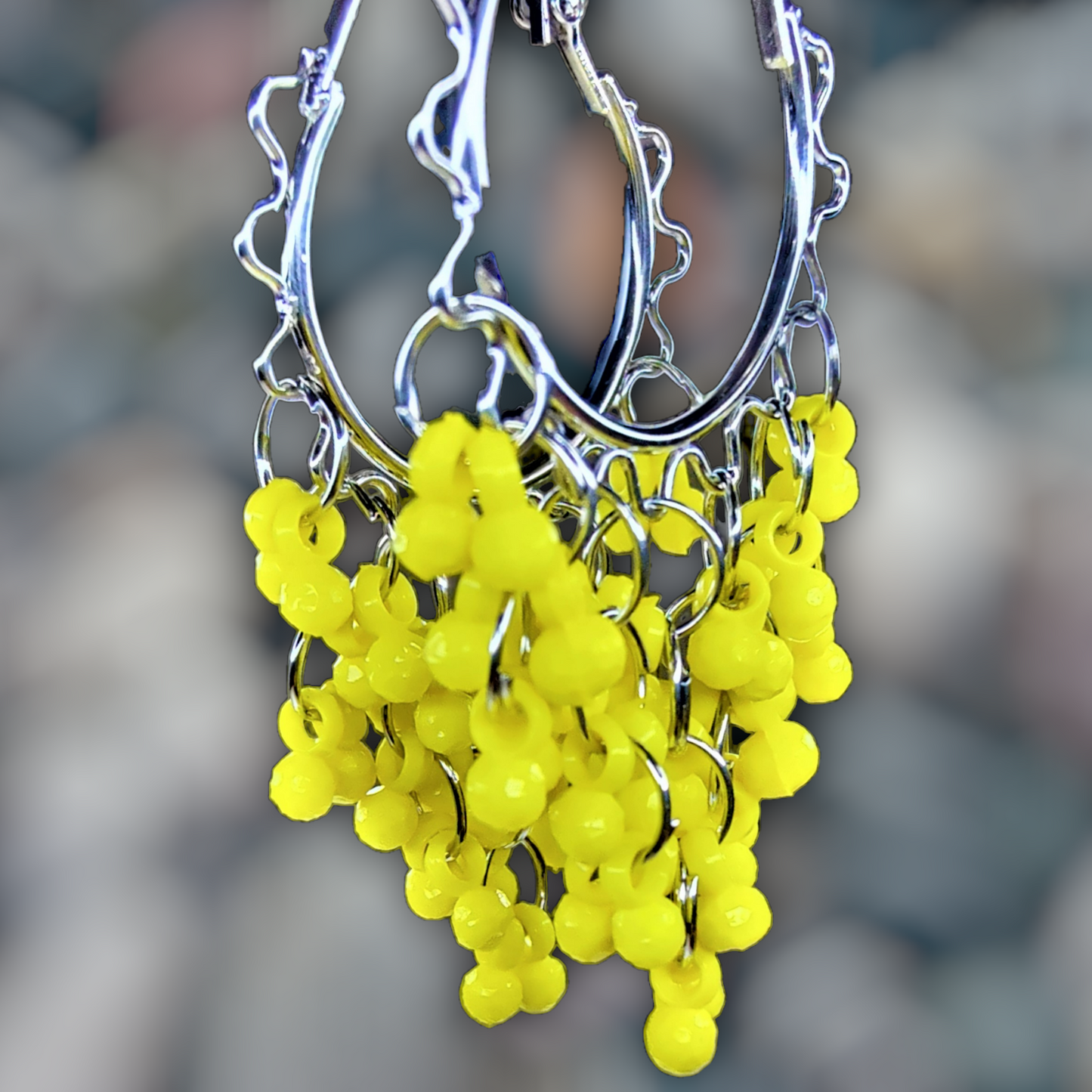 Tiny Bell Earrings - Ethnic Charm Unleashed! Yellow Earrings bead casuals Ear Rings Earrings ethnic office party Trincket Jewellry Jewelry Jewellery