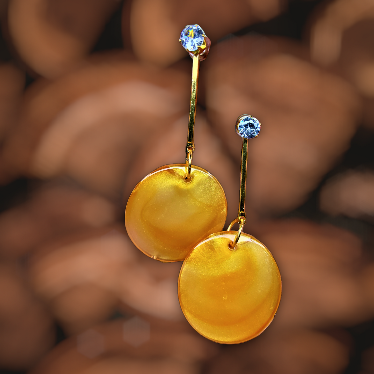 Shaded Circle Danglers Yellow Earrings Ear Rings Earrings party Trincket Jewellry Jewelry Jewellery