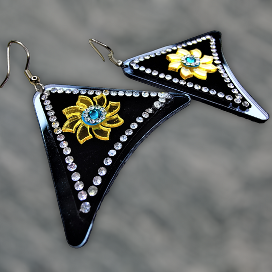 Triangle Stone Earrings Earrings casuals Ear Rings Earrings ethnic office party Trincket Jewellry Jewelry Jewellery