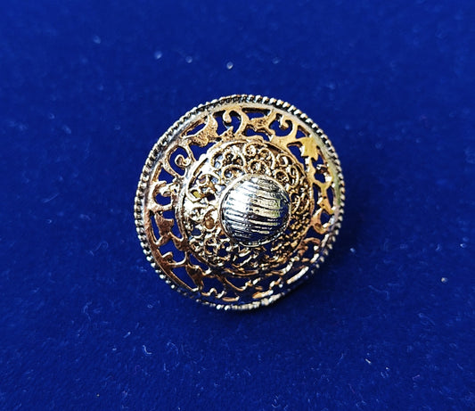 Silver and Gold Oxidized Ring (Style 4) Ring ethnic Ring Trincket Jewellry Jewelry Jewellery
