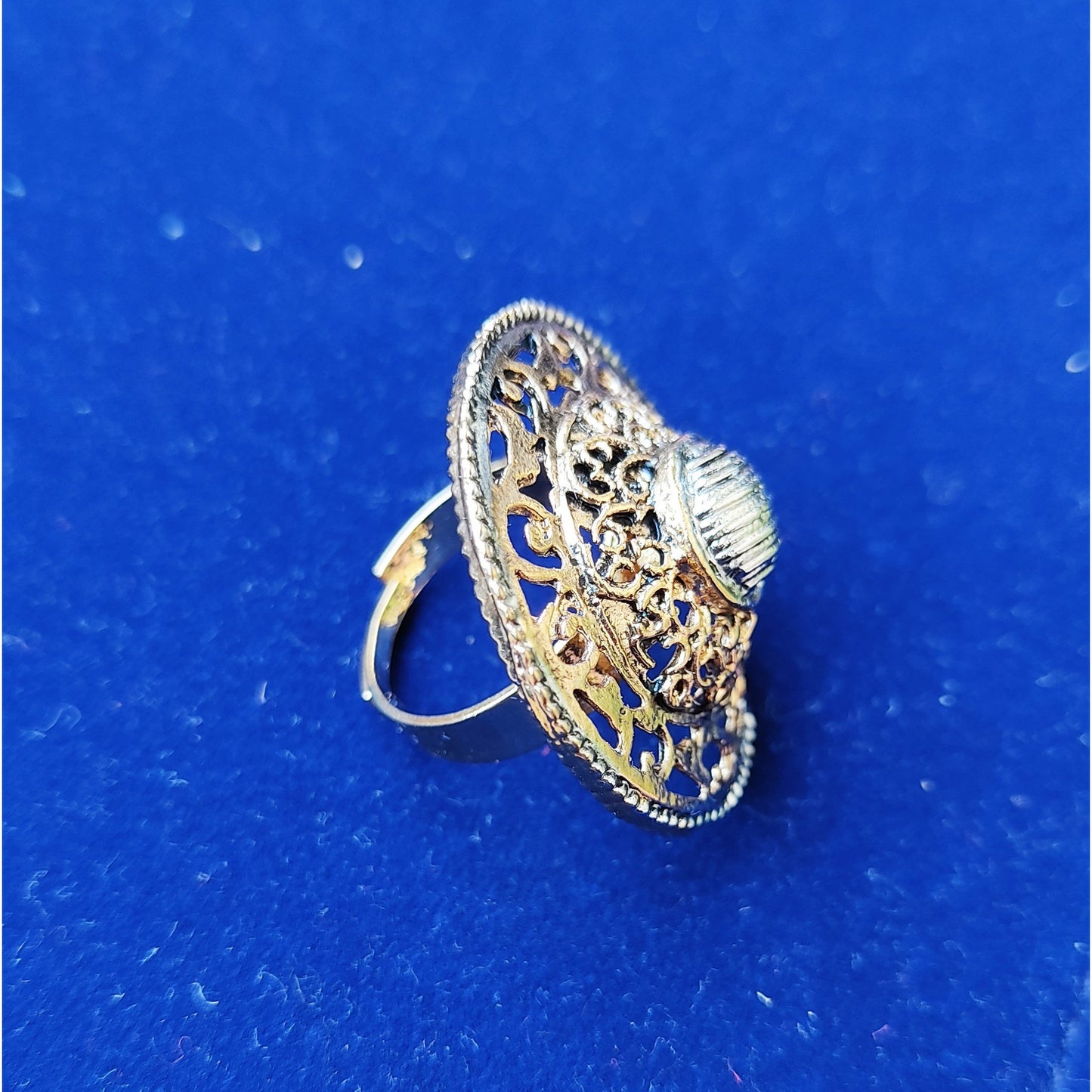 Silver and Gold Oxidized Ring (Style 4) Ring ethnic Ring Trincket Jewellry Jewelry Jewellery