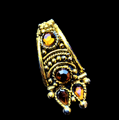 Gold and Brown Pendant Set Jewelry Set ethnic Set Trincket Jewellry Jewelry Jewellery