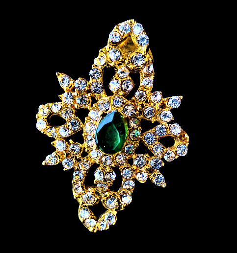 Gold and Green Small Stone Pendant Set Jewelry Set ethnic Set Trincket Jewellry Jewelry Jewellery